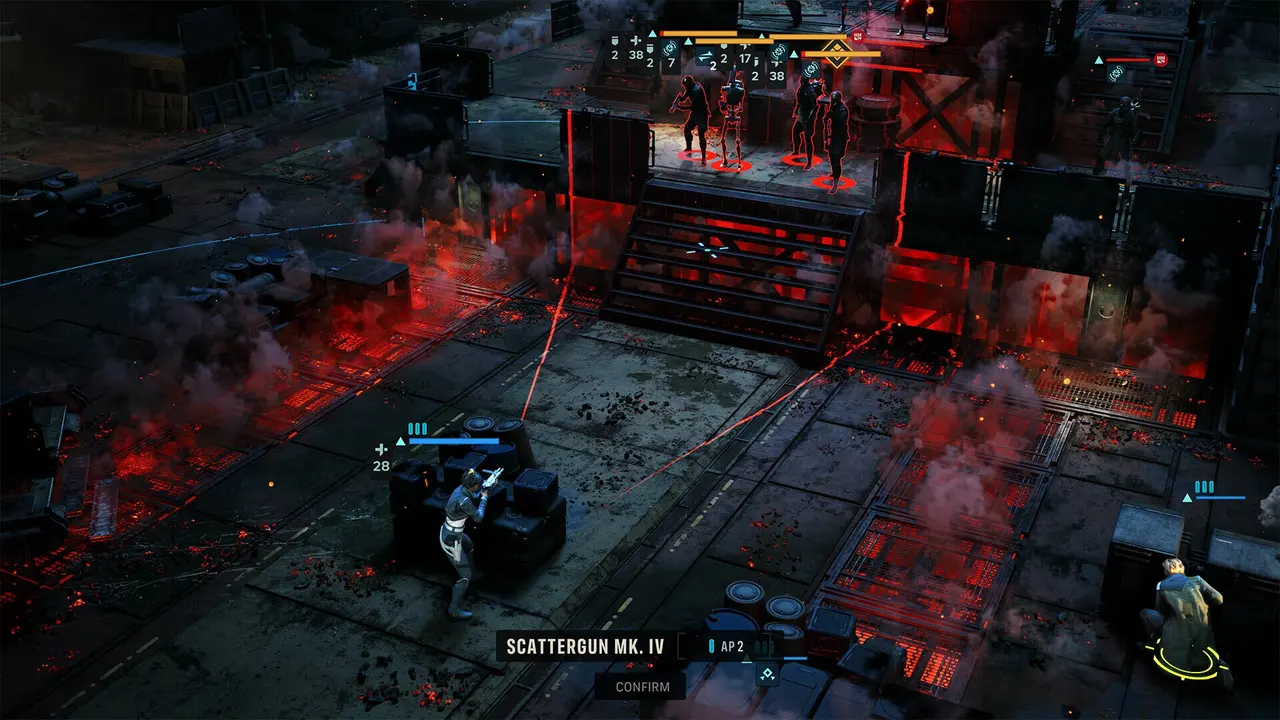 Jae firing the Scattergun
