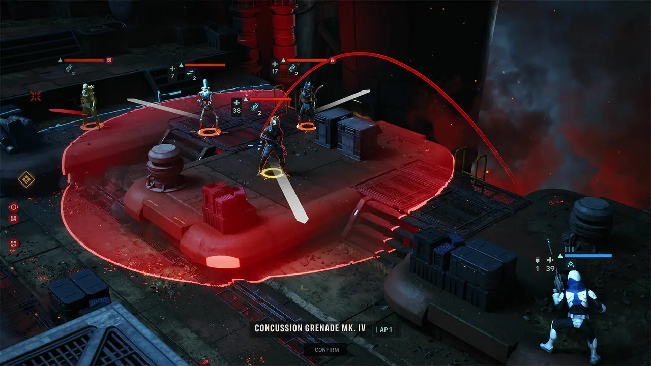 Luco throwing a concussion grenade